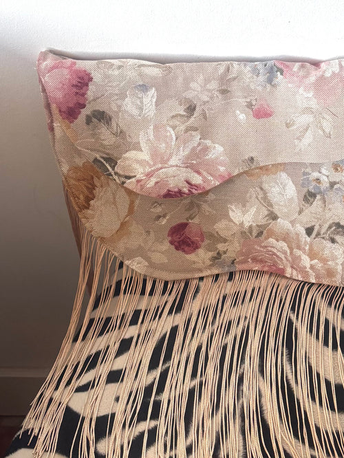 Bolso de Mano Floral Luisa con Flecos